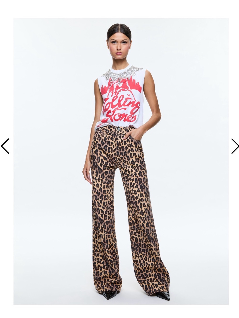Alice + Olivia Leopard Weezy Jean